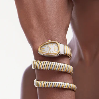 Bvlgari Serpenti Tubogas Watch,35 mm, Stainless Steel Yellow Gold 103797-6