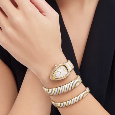 Bvlgari Serpenti Tubogas Watch,35 mm, Stainless Steel Yellow Gold 103797-5