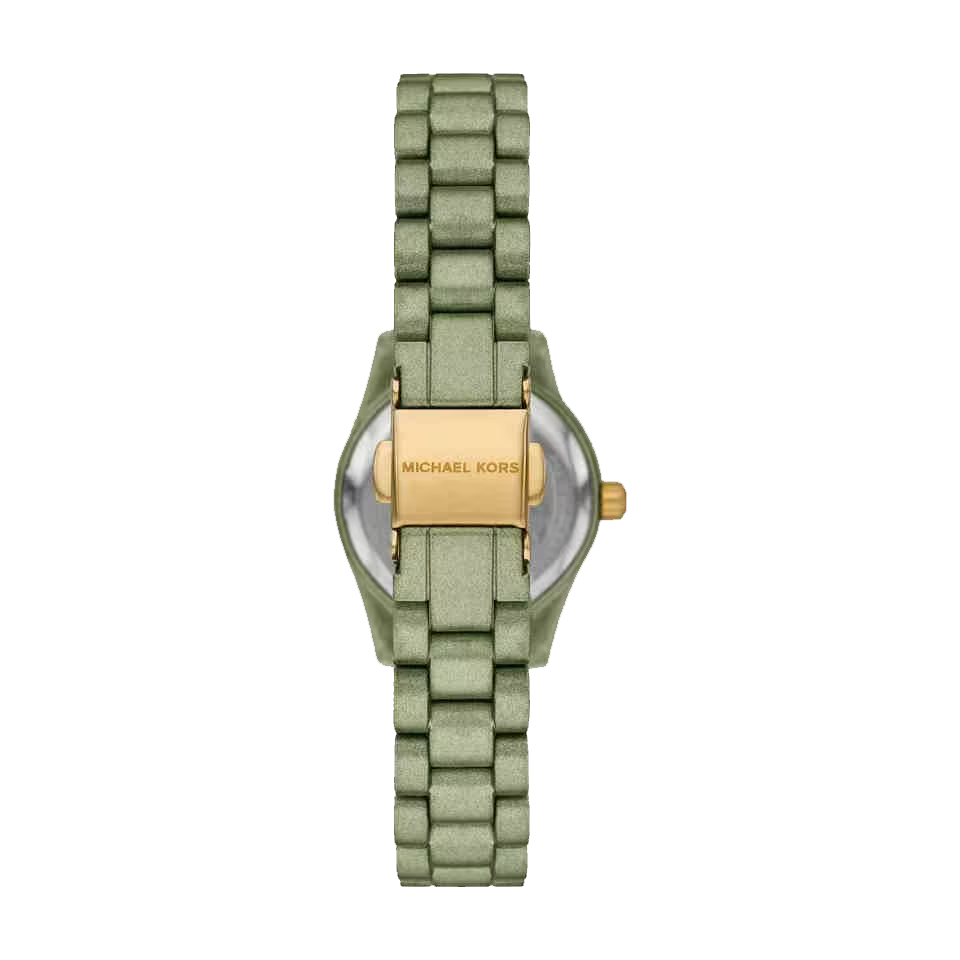 MICHAEL KORS NoColour Lexington 26 mm Green Dial Stainless Steel Analogue Watch for Women - MK7517LE-1