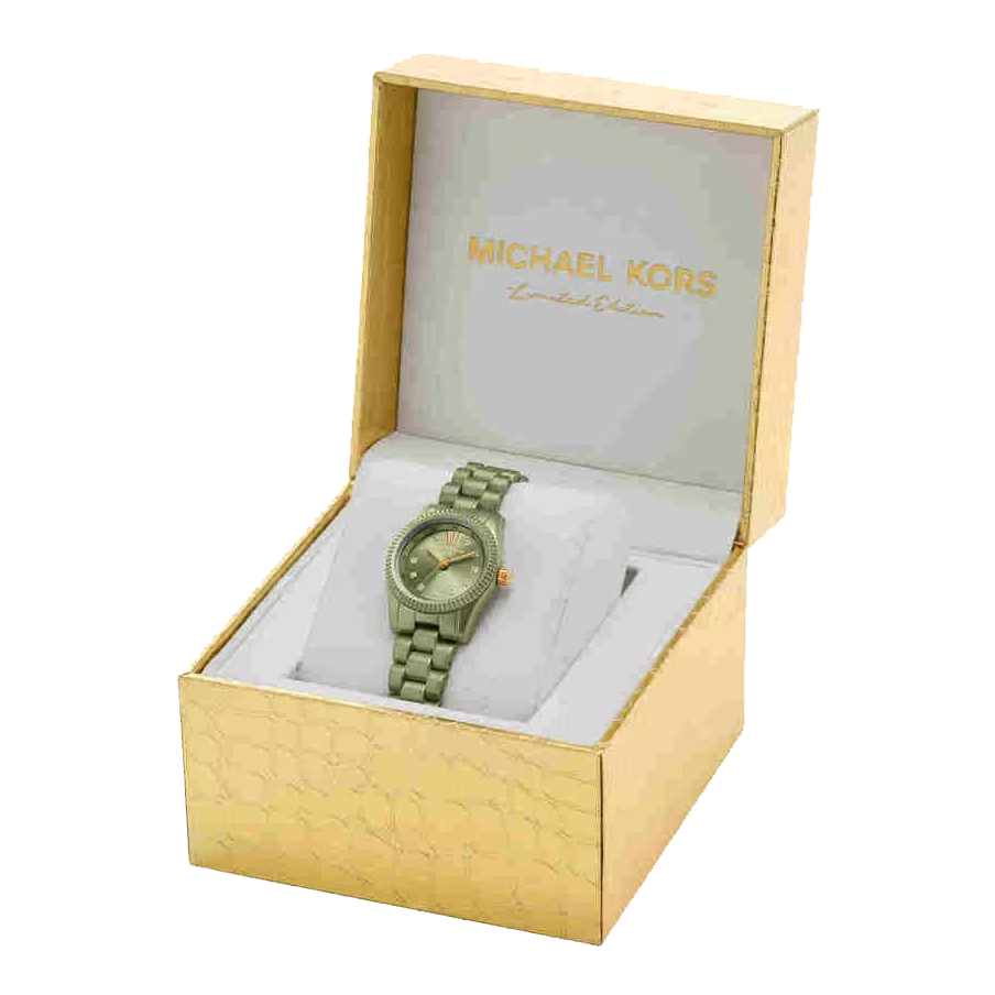 MICHAEL KORS NoColour Lexington 26 mm Green Dial Stainless Steel Analogue Watch for Women - MK7517LE-5