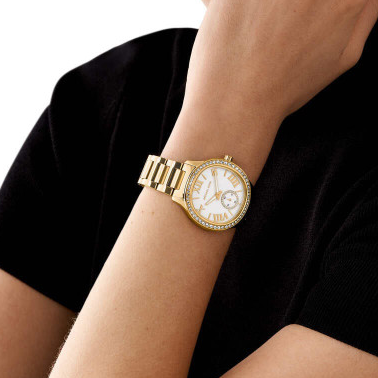 Michael Kors Women Mother Of Pearl Dial & Stainless Steel Watch MK4805 - Watches for Women-4