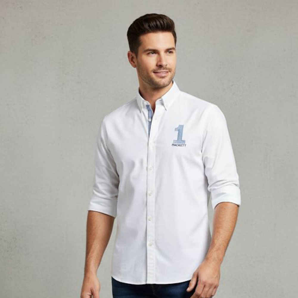 Hackett White Premium Quality Shirt-thumb-0