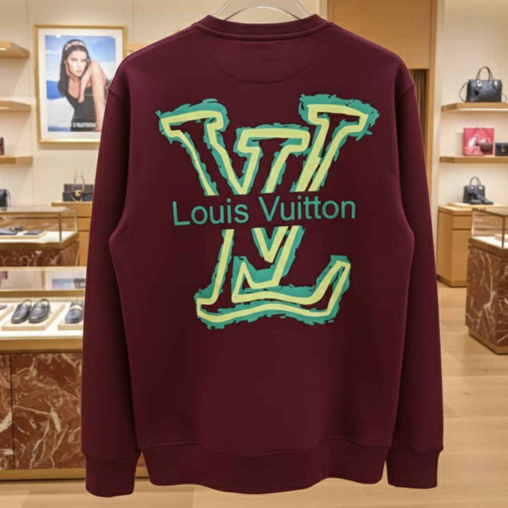 Louis Vuitton Wine Premium Quality Sweatshirt-thumb-3