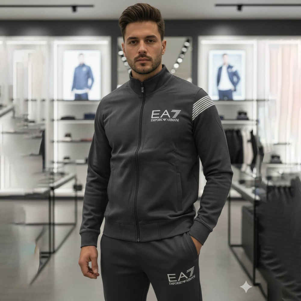 Emporio Armani EA7 Black Premium Tracksuit-thumb-1