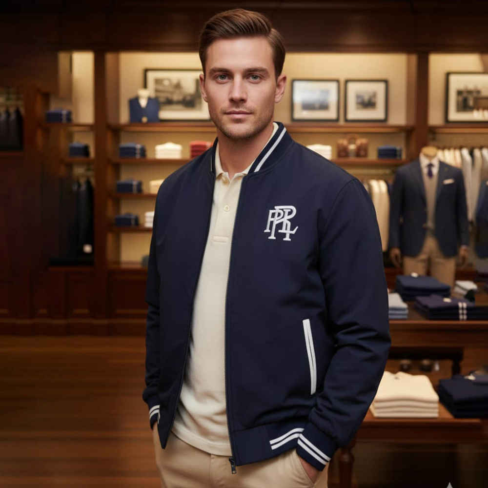 Ralph Lauren Navy Blue Premium Quality Cotton Blend Jacket-2