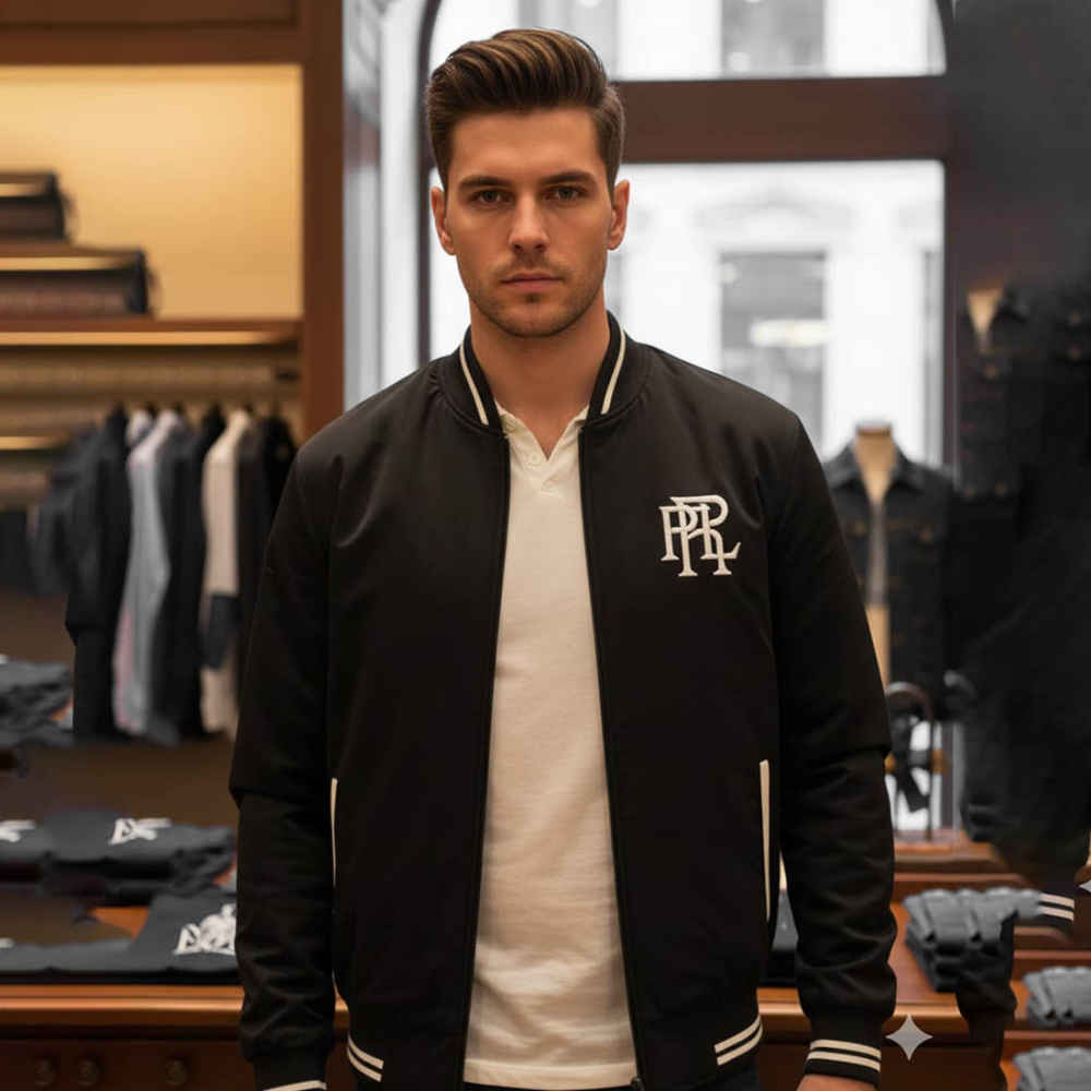Ralph Lauren Black Premium Quality Cotton Blend Jacket-1