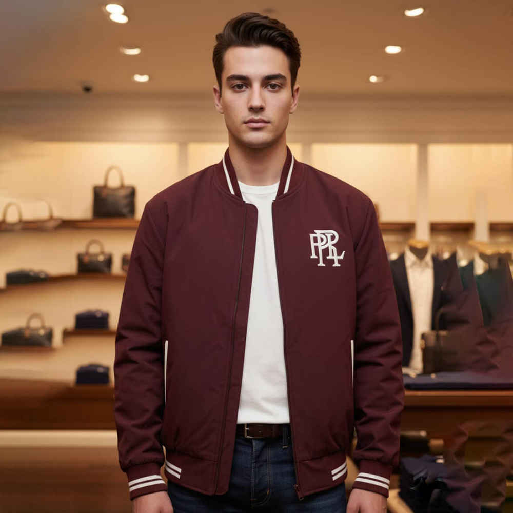 Ralph Lauren Wine Premium Quality Cotton Blend Jacket-1