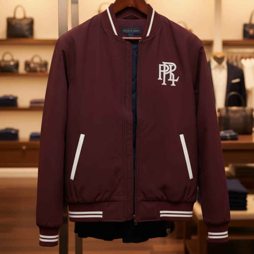 Ralph Lauren Wine Premium Quality Cotton Blend Jacket-2