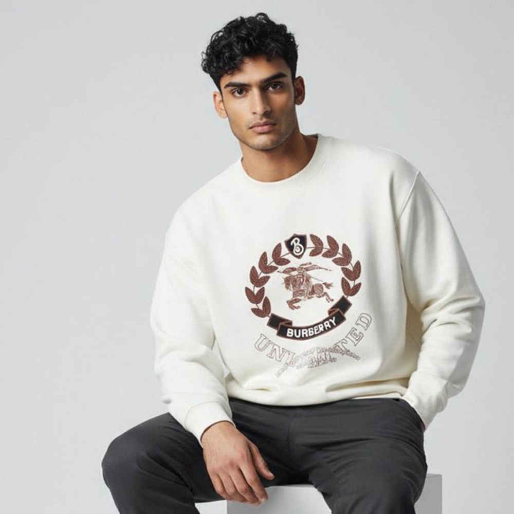 Burberry White Premium Quality Sweatshirt-thumb-0