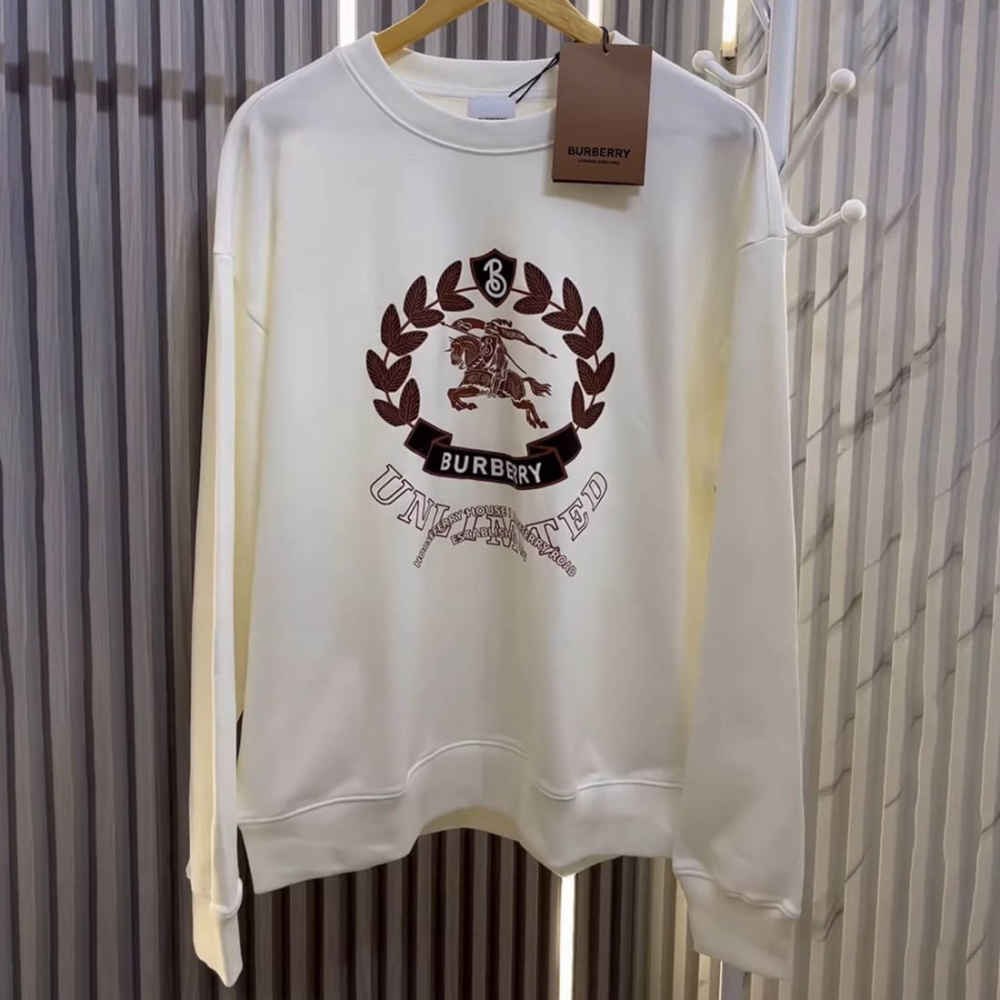 Burberry White Premium Quality Sweatshirt-thumb-1