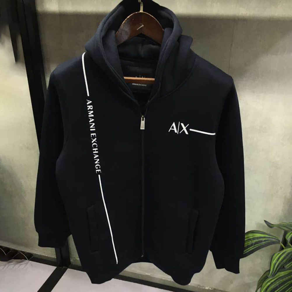 Armani Exchange Blue Premium Quality Hoodie-thumb-0