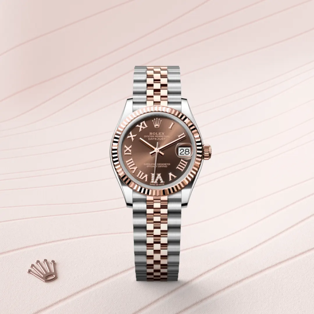 Rolex Datejust en Rolesor Everose – combinaison d’acier Oystersteel et d’or Everose, M278271-0004-7