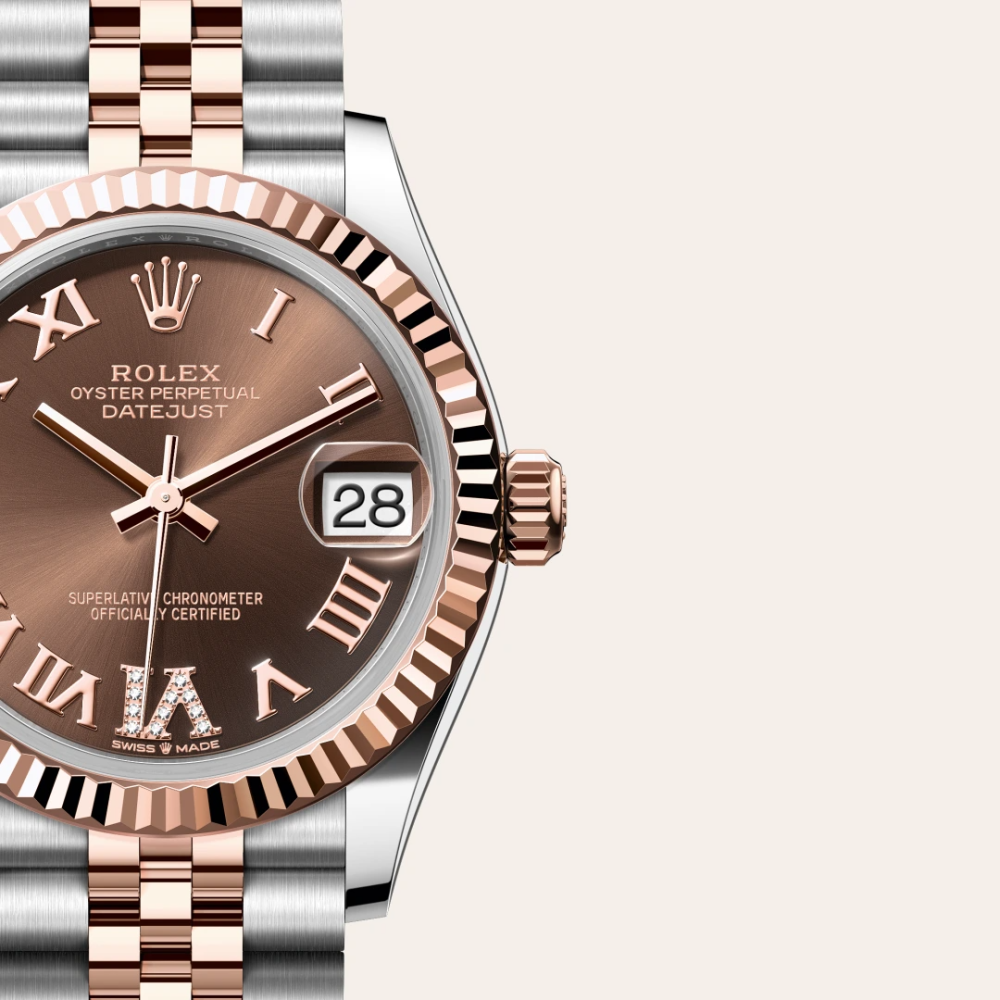 Rolex Datejust en Rolesor Everose – combinaison d’acier Oystersteel et d’or Everose, M278271-0004-5