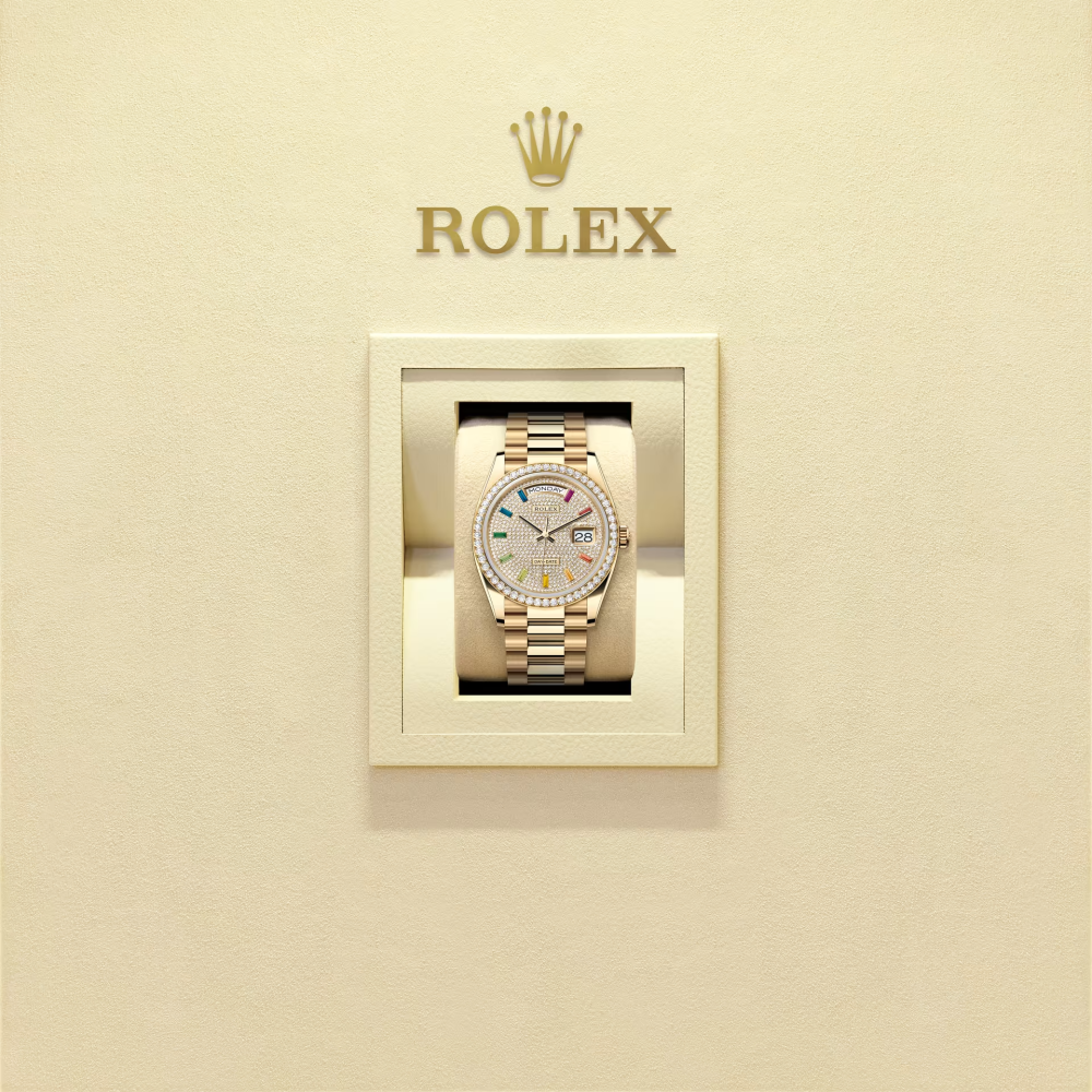 Rolex Day-Date 36  Oyster, 36 mm, yellow gold and diamonds  Reference 128348RBR-6