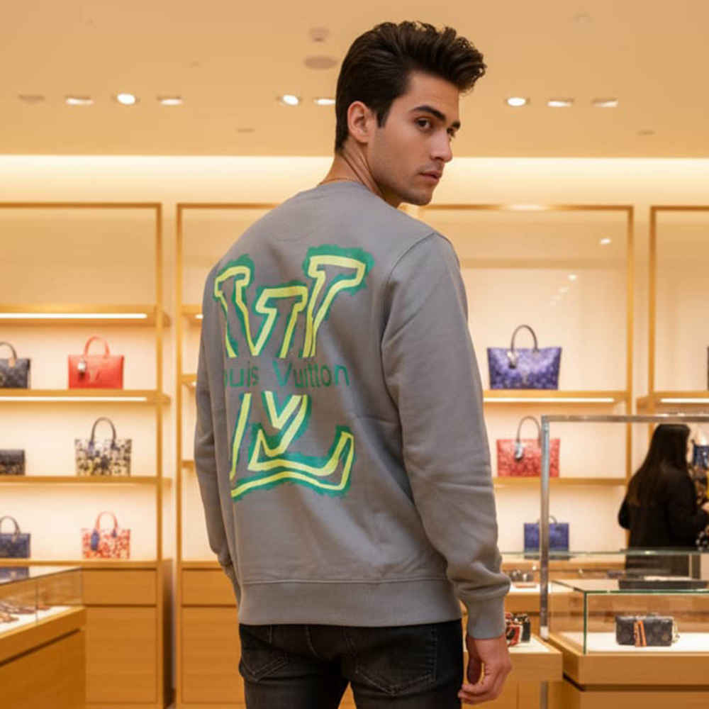 Louis Vuitton Grey Premium Quality Sweatshirt-thumb-1