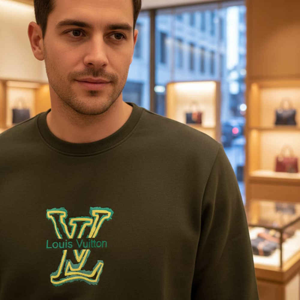 Louis Vuitton Green Premium Quality Sweatshirt-2