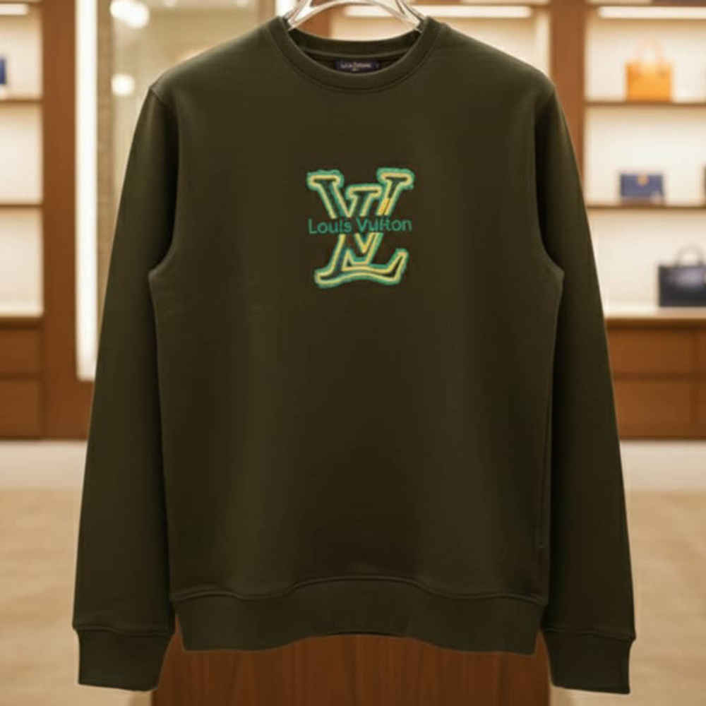 Louis Vuitton Green Premium Quality Sweatshirt-6