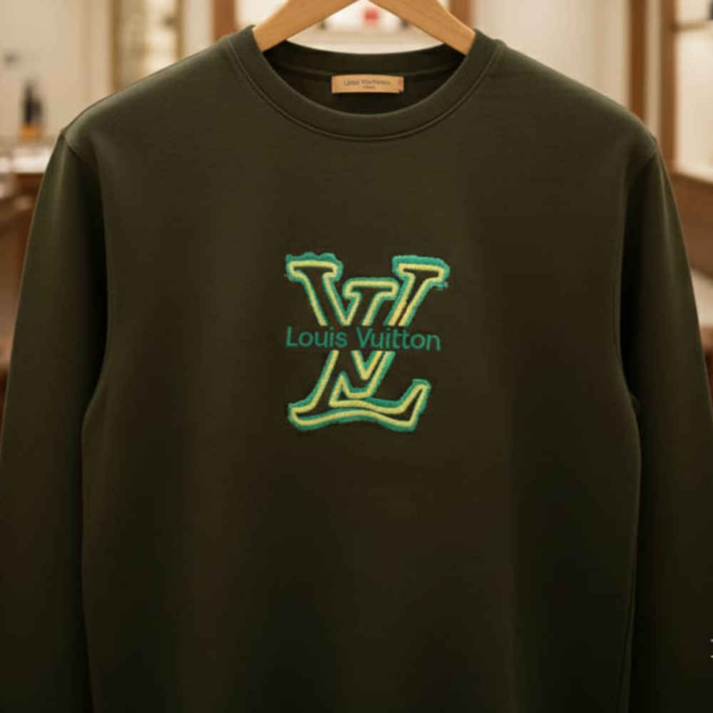 Louis Vuitton Green Premium Quality Sweatshirt-4