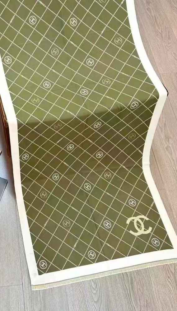 Chanel Designer Green Woolen Stole-thumb-3