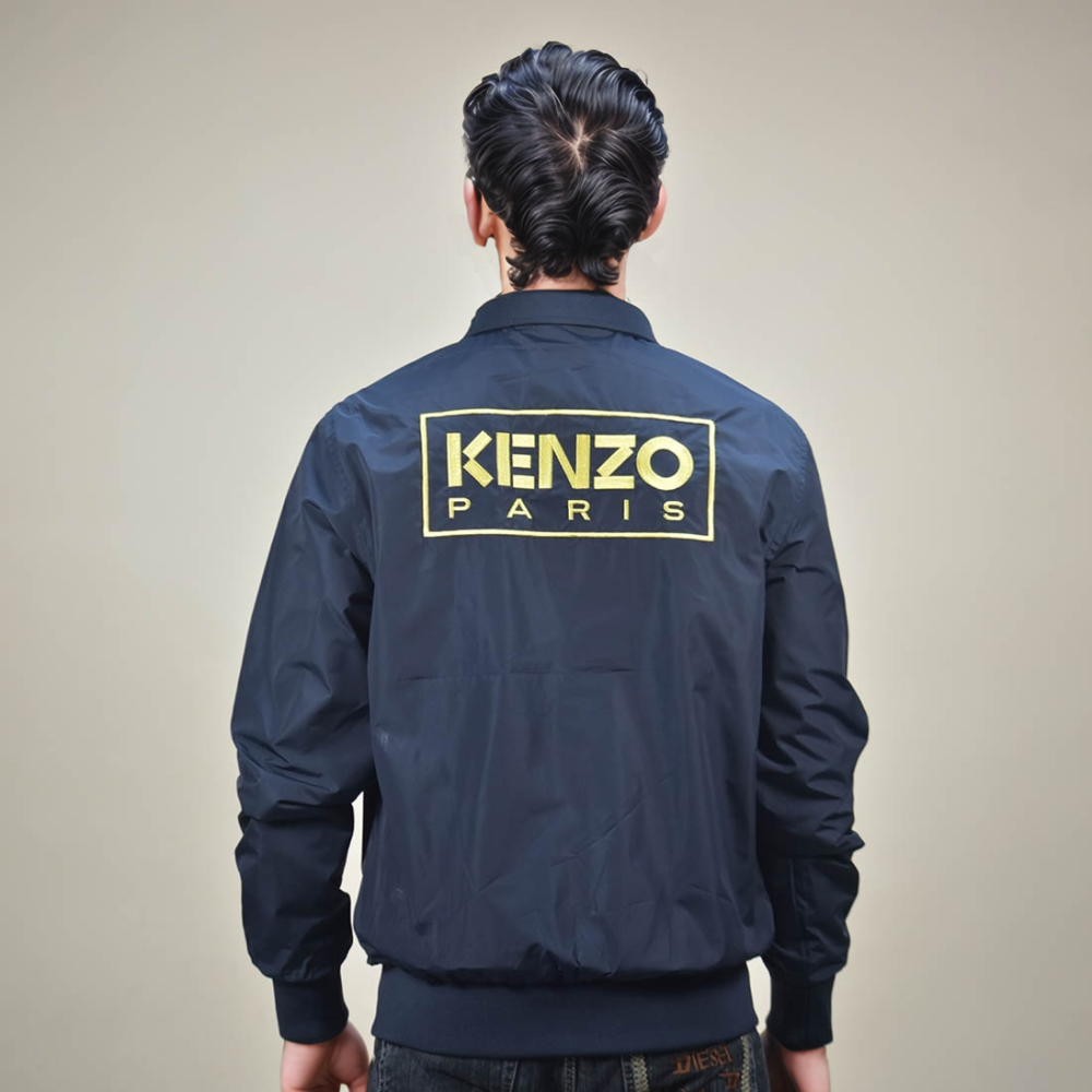Kenzo Embroidered logo Blue Premium Jacket-thumb-3