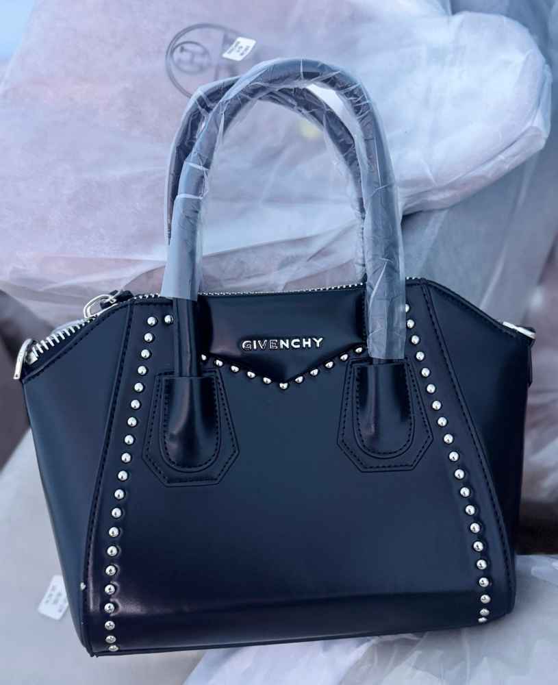 Givenchy Blue Studded Antigona Handbag-thumb-0