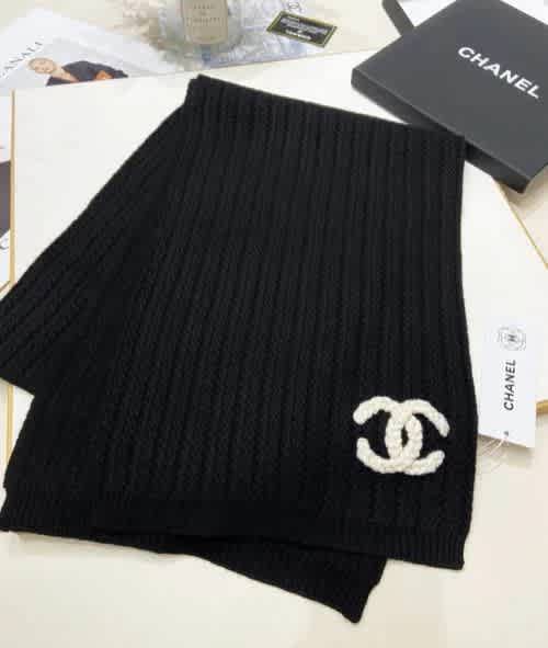 Chanel Black Assorted Woolen Muffler-thumb-0