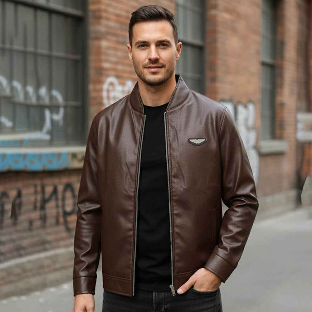 Astron Martin Embroidered logo Brown Premium Quality jacket-1