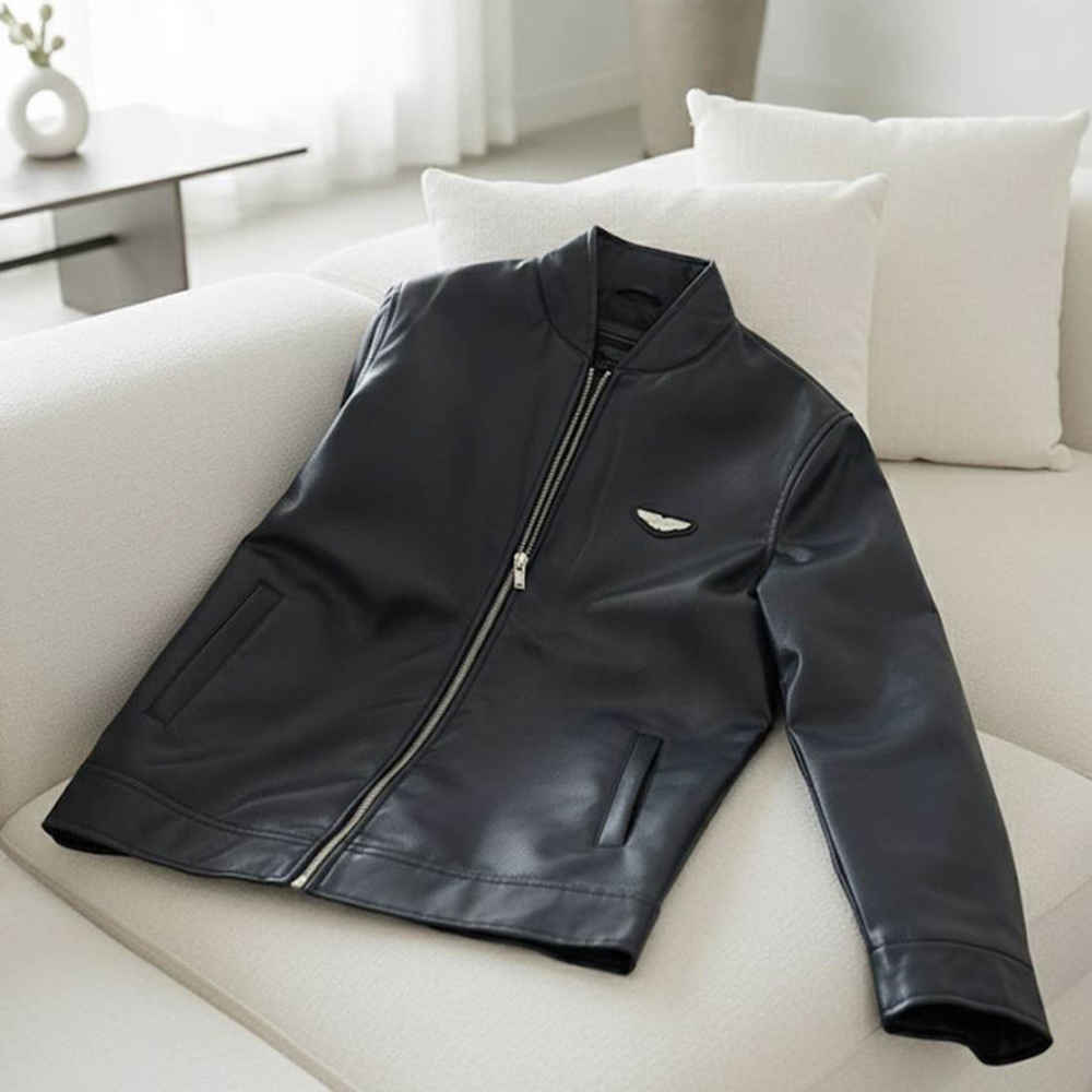 Astron Martin Embroidered logo Black Premium Quality jacket-6
