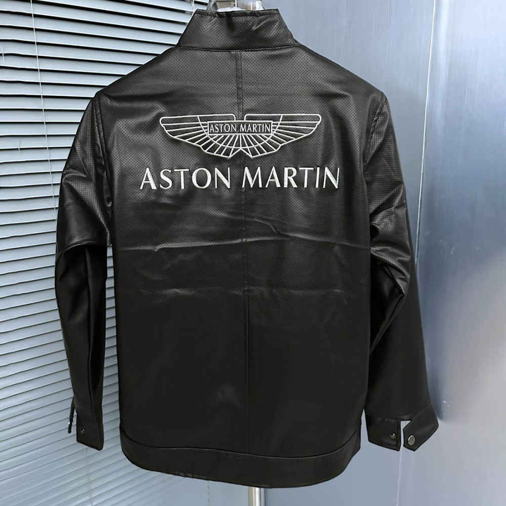 Astron Martin Embroidered logo Black Premium Quality jacket-4