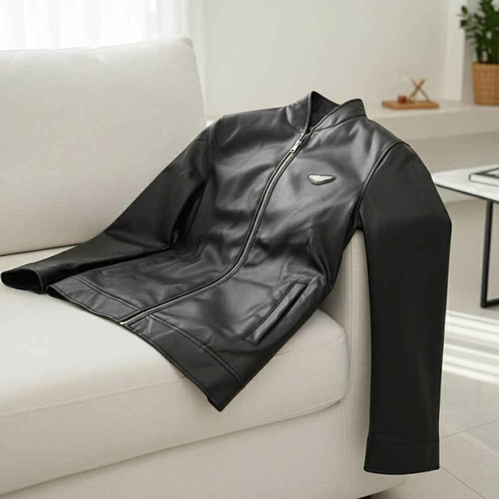 Astron Martin Embroidered logo Black Premium Quality jacket-7