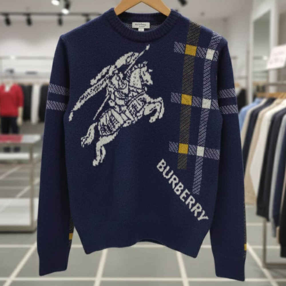 Burberry Blue Authentic Quality Pullover-3