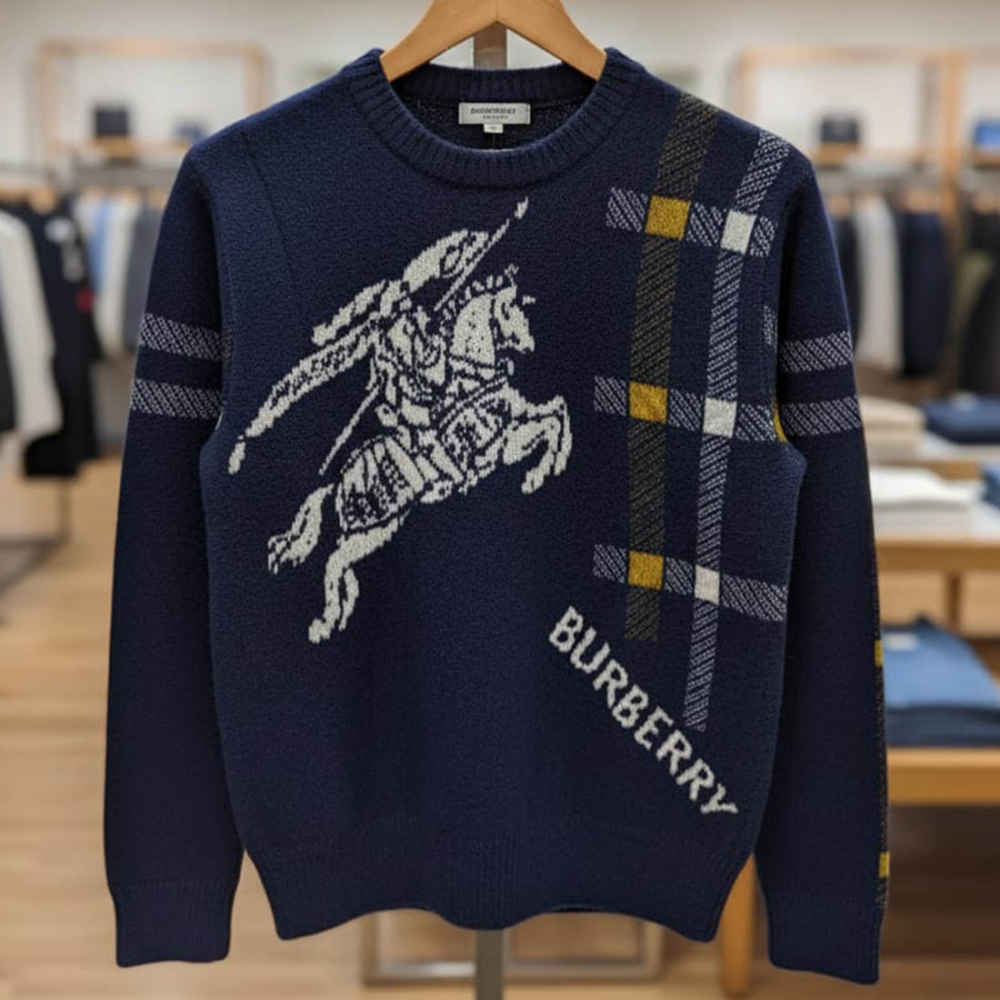 Burberry Blue Authentic Quality Pullover-2