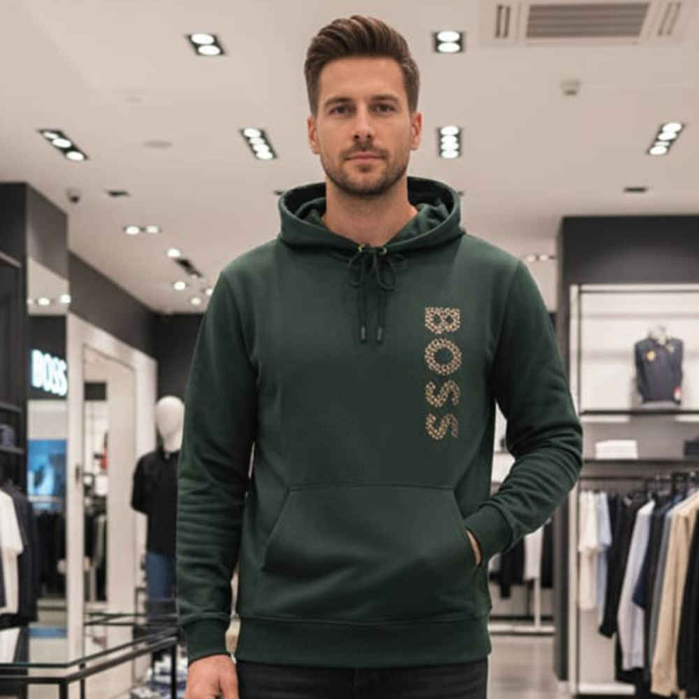 Boss Green Hood Embroidery Logo Hoodie-thumb-2
