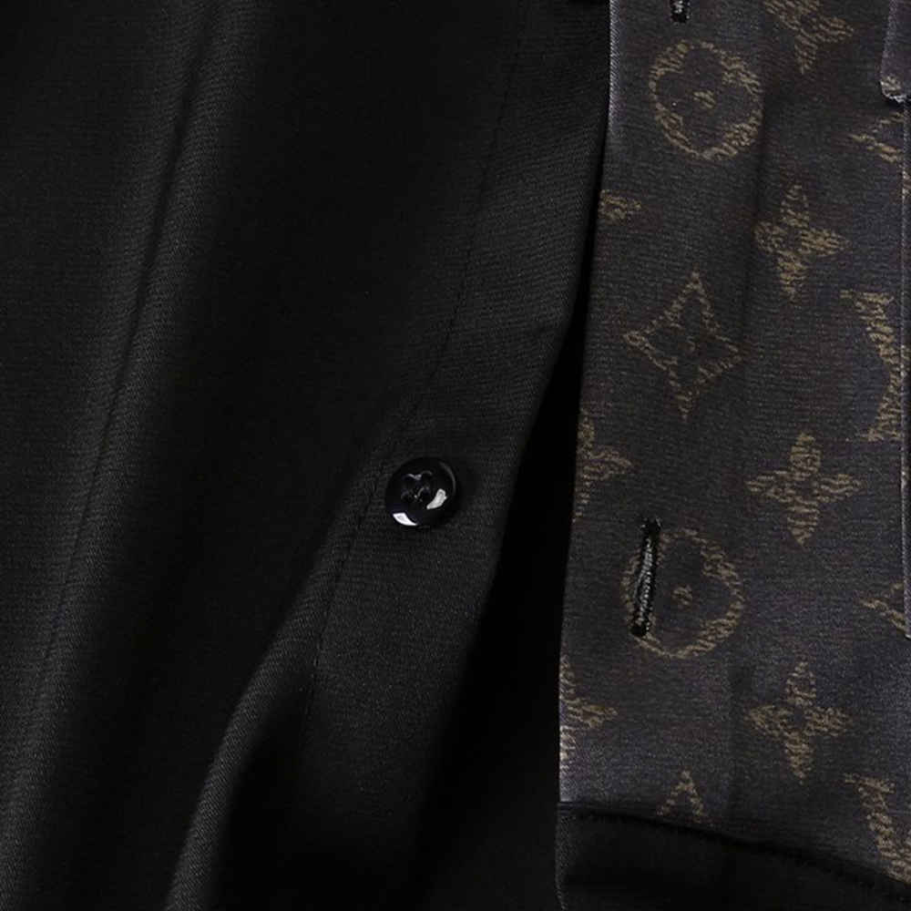 Louis Vuitton Monogram Black Premium Cotton Shirt-thumb-4