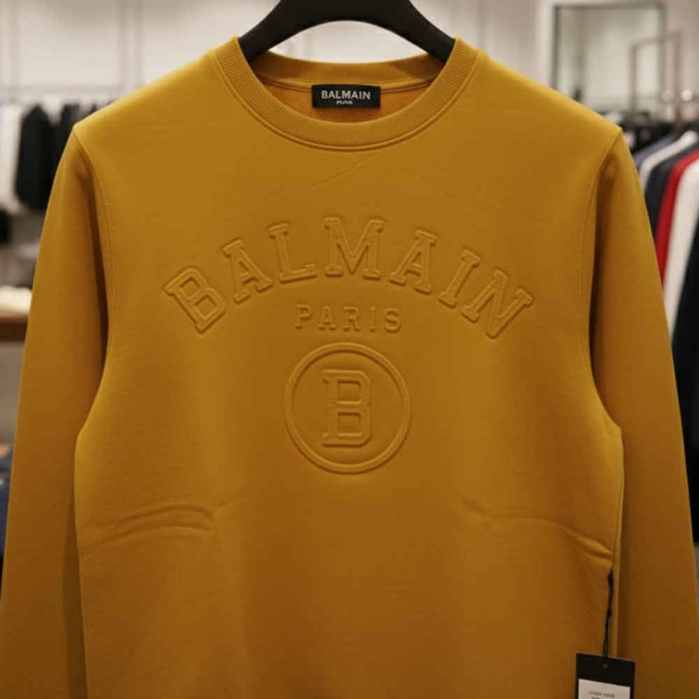 Balmain Yellow Premium Quality Sweatshirt-3