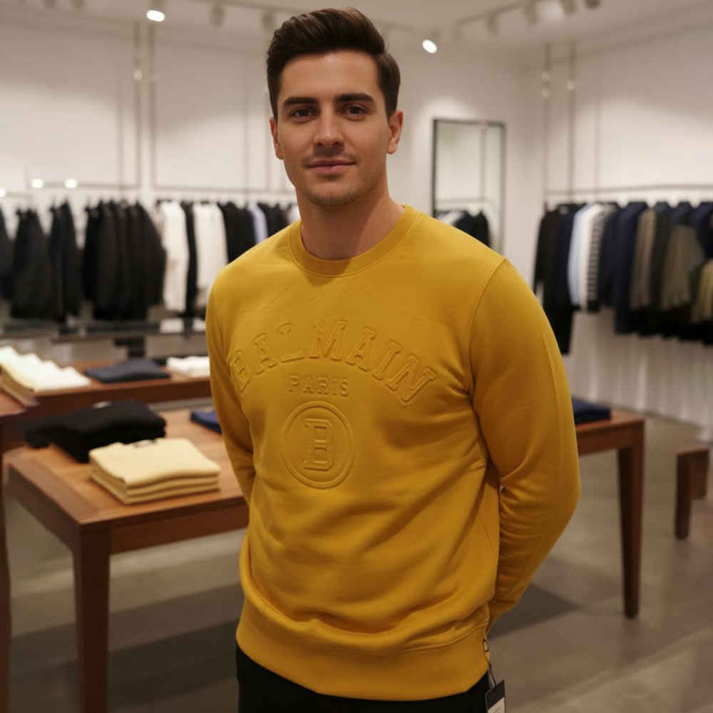 Balmain Yellow Premium Quality Sweatshirt-1