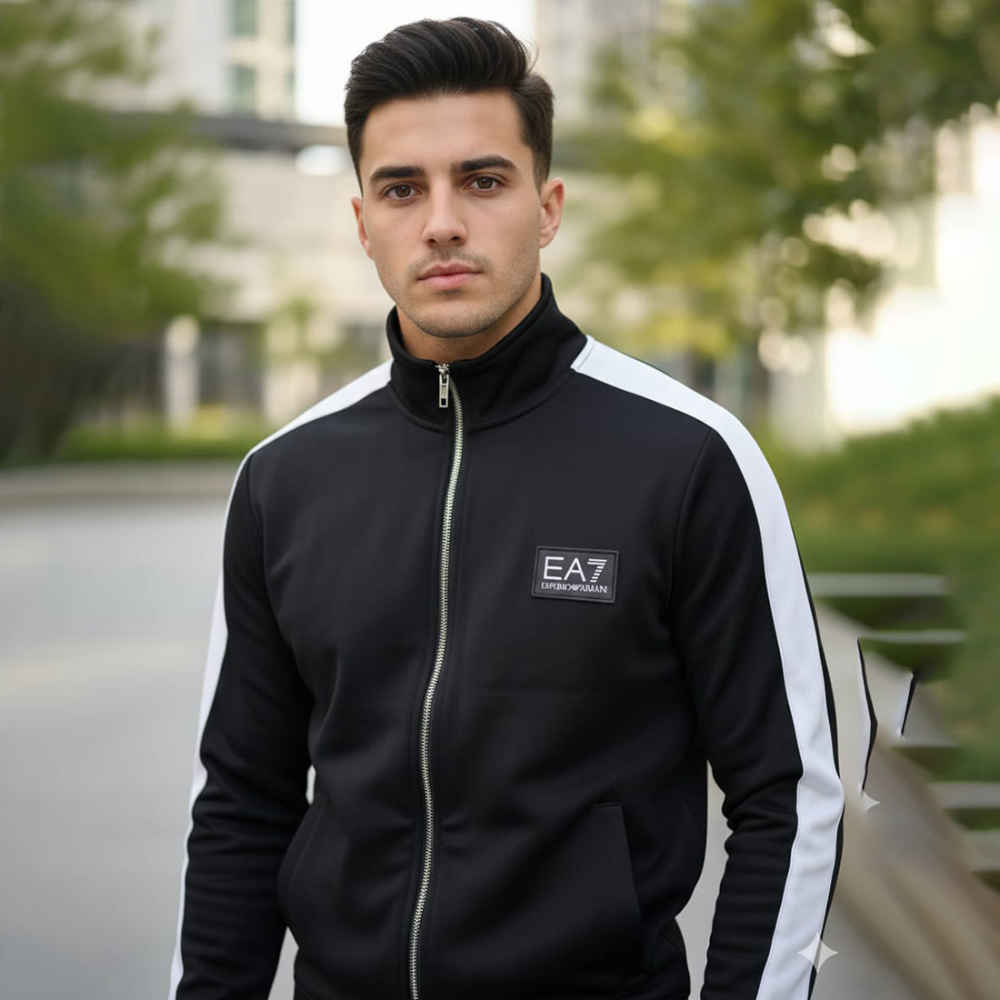 Emporio Armani EA7 Black Premium Tracksuit-thumb-1