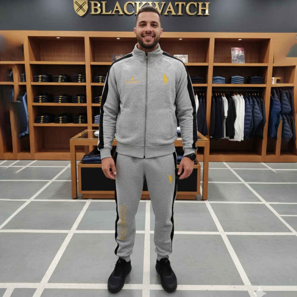 Ralph Lauren Grey Premium Tracksuit-thumb-0