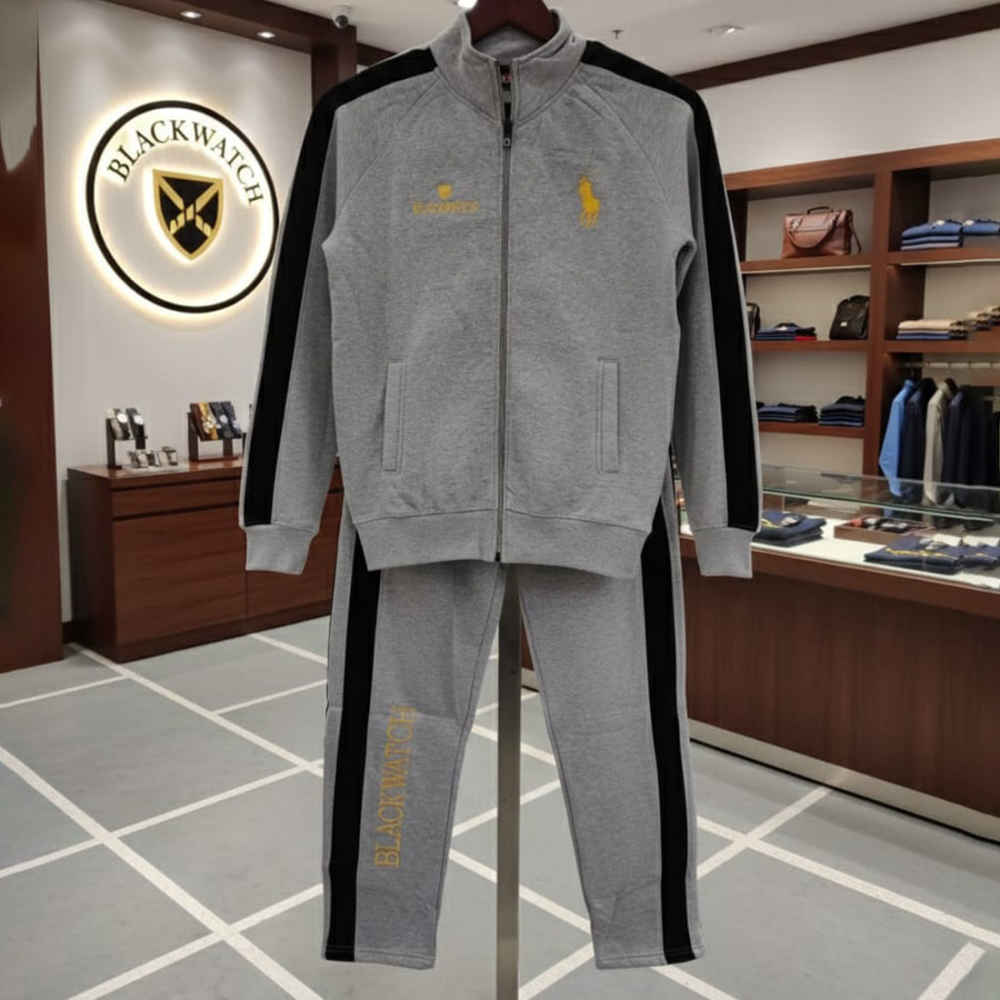Ralph Lauren Grey Premium Tracksuit-thumb-4