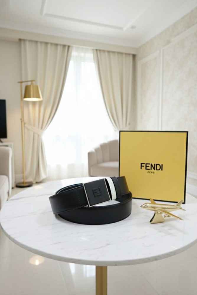 Fendi Black Premium Quality Authentic Belt-thumb-2