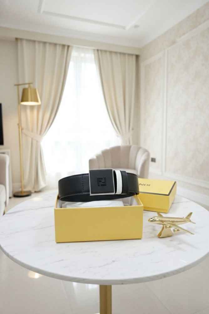 Fendi Black Premium Quality Authentic Belt-thumb-3