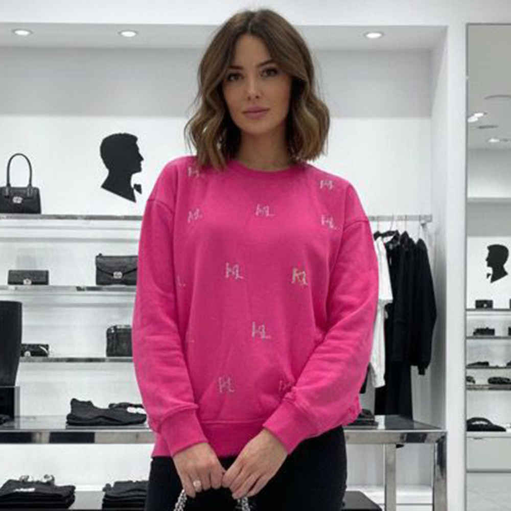Karl Lagerfeld Pink Premium Quality Sweatshirt-thumb-1