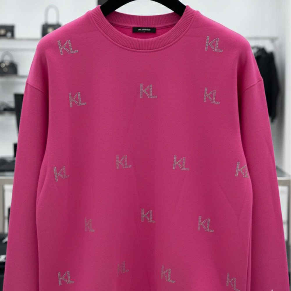 Karl Lagerfeld Pink Premium Quality Sweatshirt-thumb-4