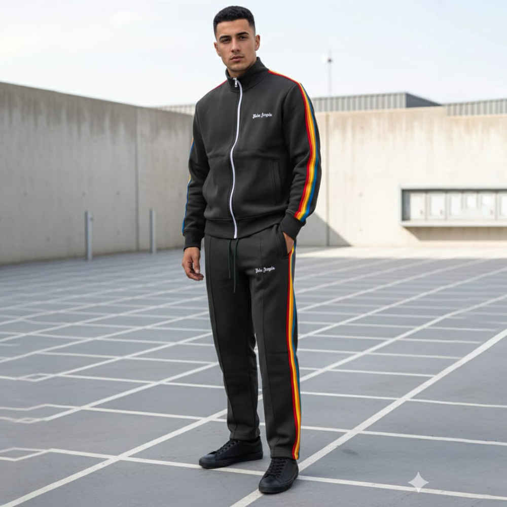 Palm Angles Black Premium Quality Tracksuit-thumb-0