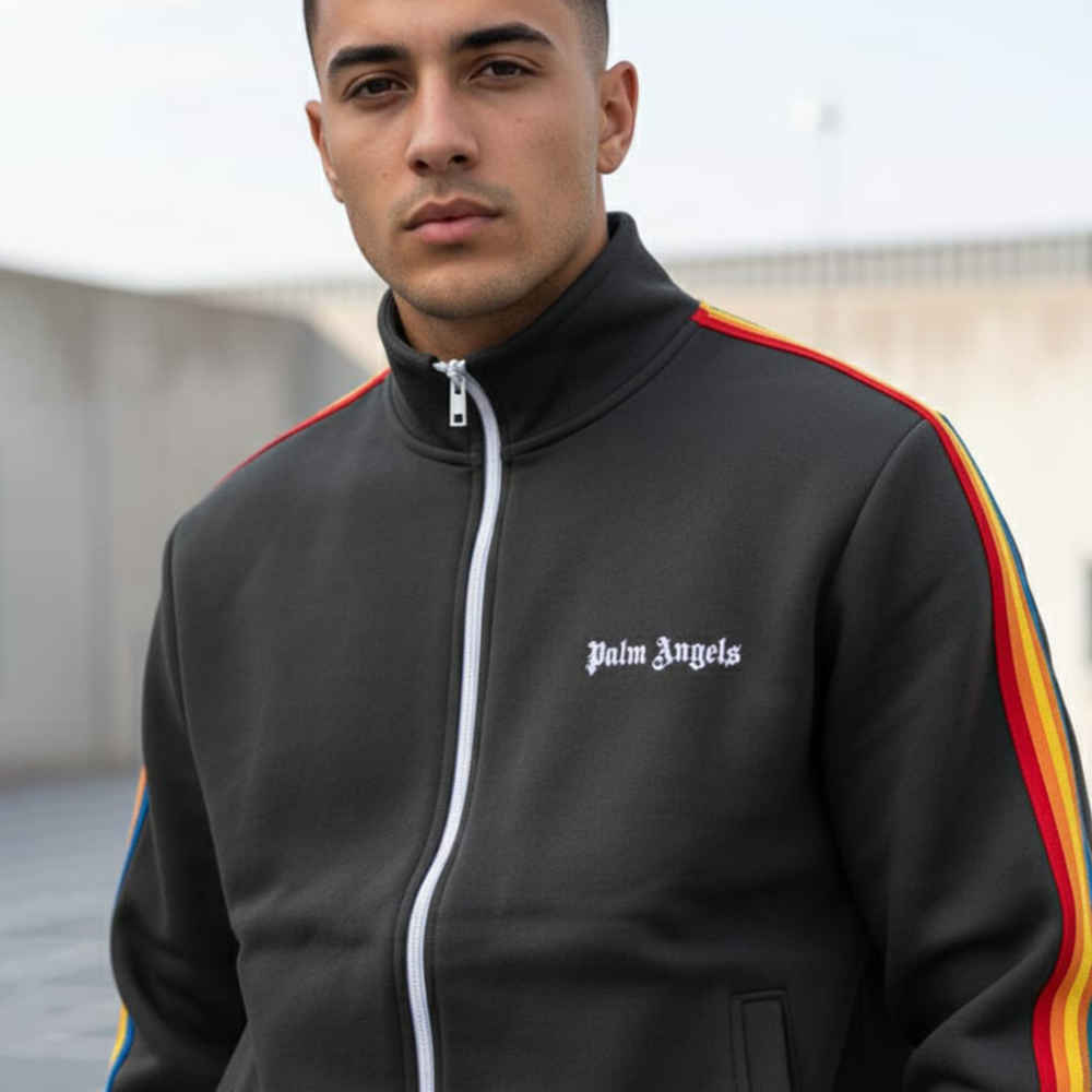 Palm Angles Black Premium Quality Tracksuit-thumb-1
