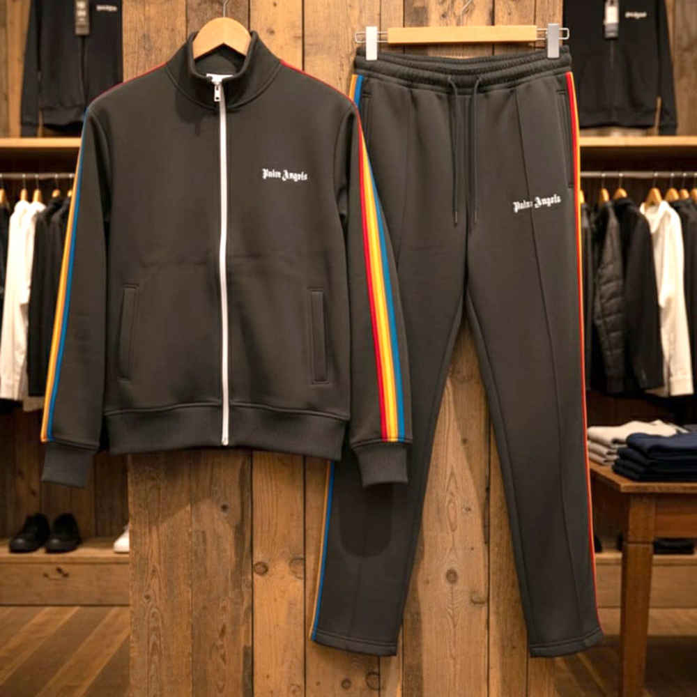 Palm Angles Black Premium Quality Tracksuit-thumb-2