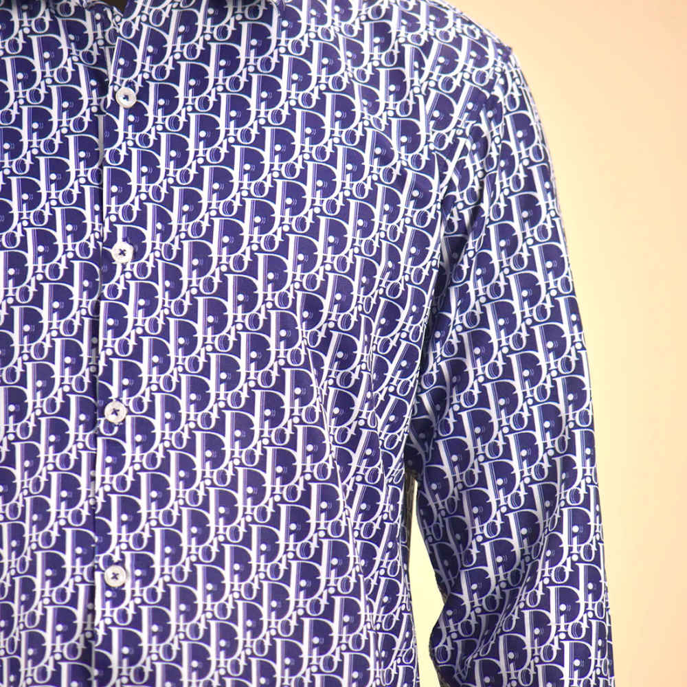 Dior Navy Blue Premium Quality Shirt-4