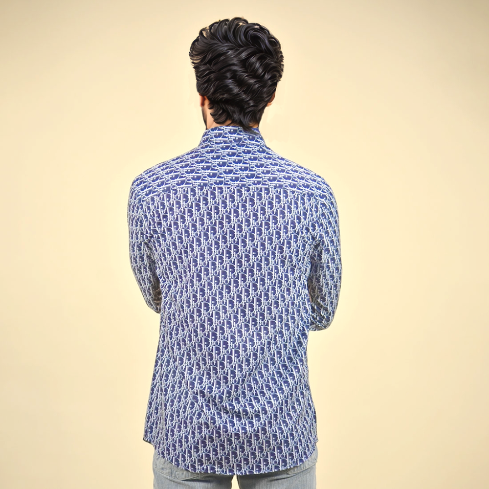 Dior Navy Blue Premium Quality Shirt-3