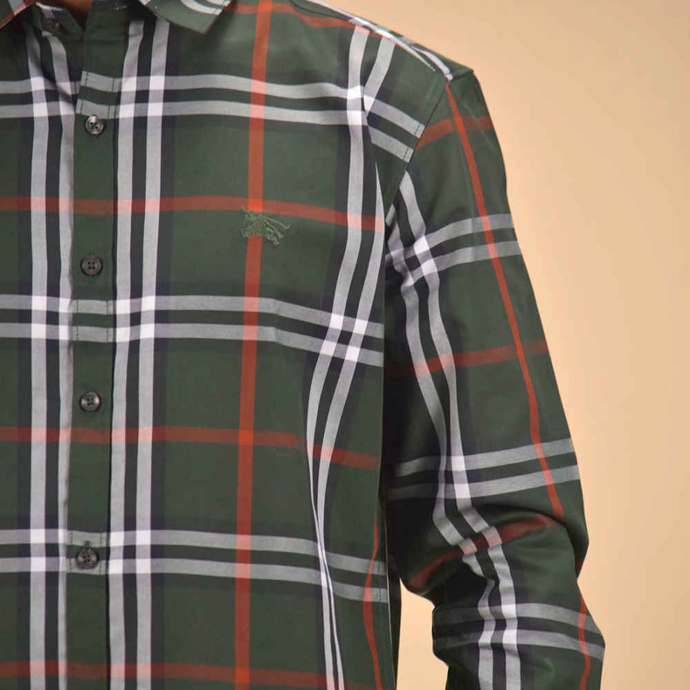 Burberry Green Premium Quality Shirt-thumb-4