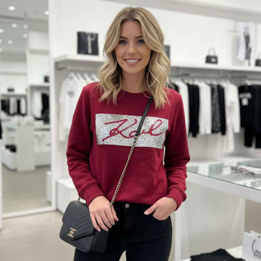 Karl Lagerfeld Wine Premium Quality Sweatshirt-thumb-0